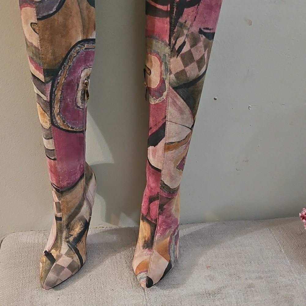 Colorful Abstract Women's Boots